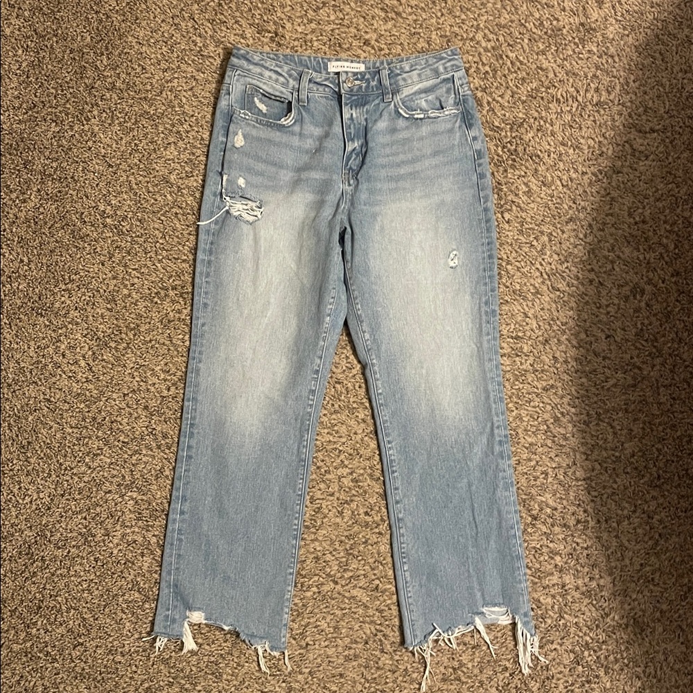 Flying Monkey Angie High Rise Vintage Crop Straight Jeans -size 27